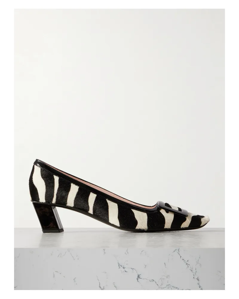 Roger Vivier Belle Vivier 45 Pumps Aus Leder In Ponyhaaroptik Mit Zebramuster Und Schnalle - Animal-Print Animal-print