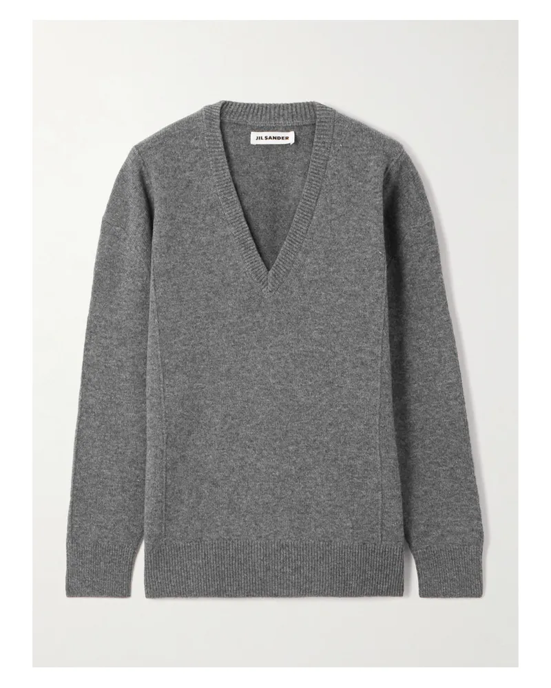 Jil Sander Pullover Aus Einer Woll-kaschmirmischung - Grau Grau
