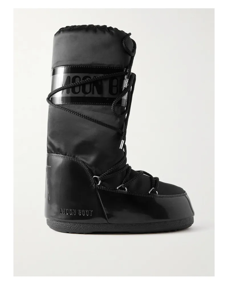 Moon Boot Icon Glance Shell And Pvc Snow Boots - Black Black