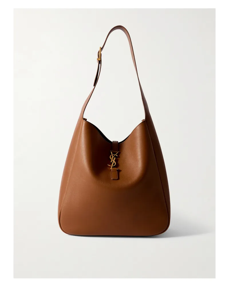 Saint Laurent Le 5 À 7 Supple Large Leather Shoulder Bag - Brown Brown