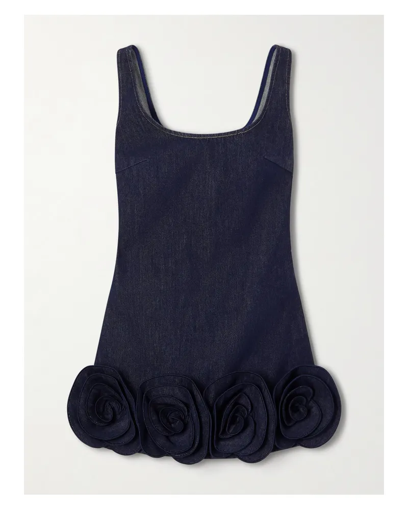Self-Portrait Mini-jeanskleid Mit Applikationen - Blau Blau