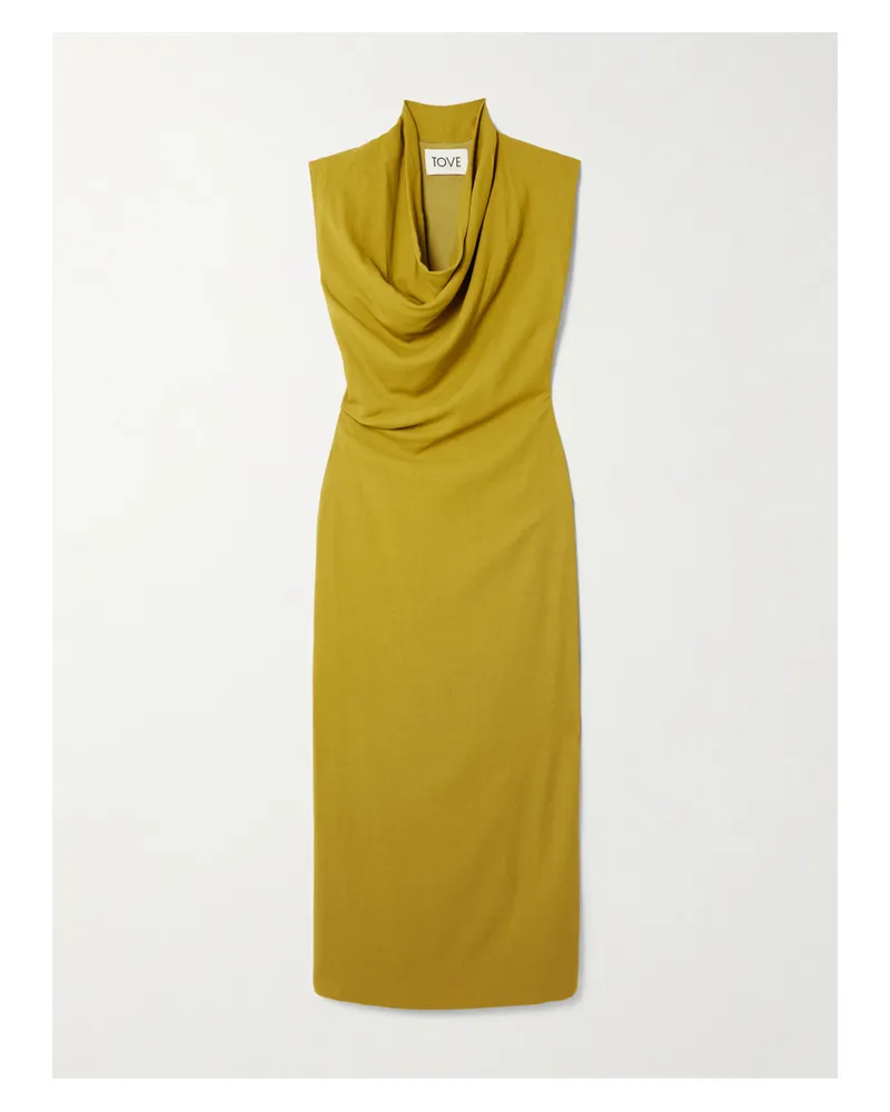 TOVE Babette Maxikleid Aus Crêpe Mit Falten - Grün Grün