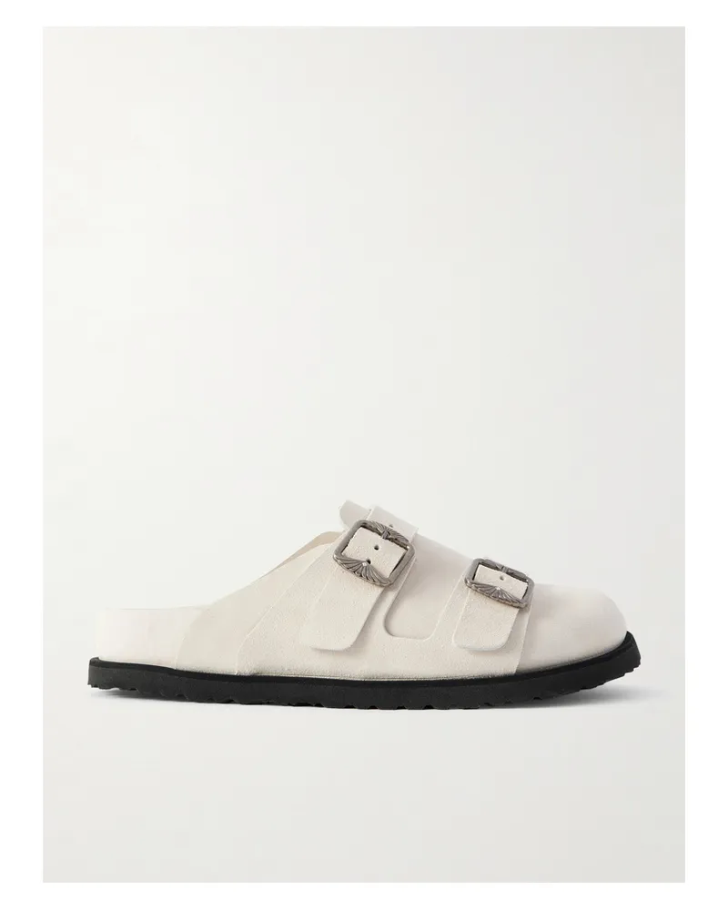 Birkenstock 222 West Slippers Aus Veloursleder - Creme Creme