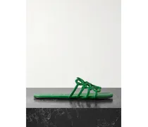 Paula's Ibiza Petal Anagram Pantoletten Aus Leder - Grün