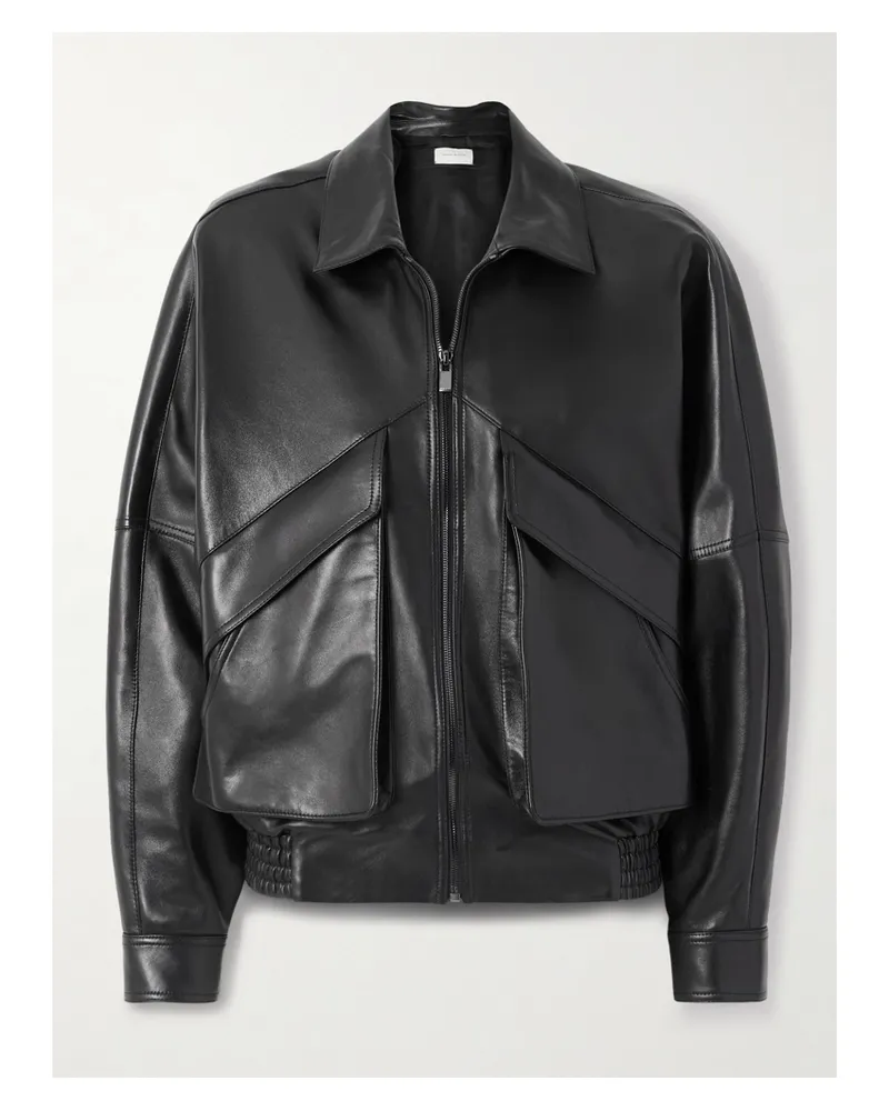 Magda Butrym Lederjacke - Schwarz Schwarz