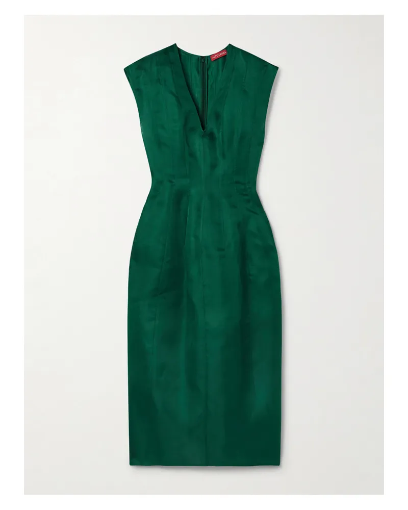 Altuzarra Bichette Midikleid Aus Seidenorganza - Grün Grün