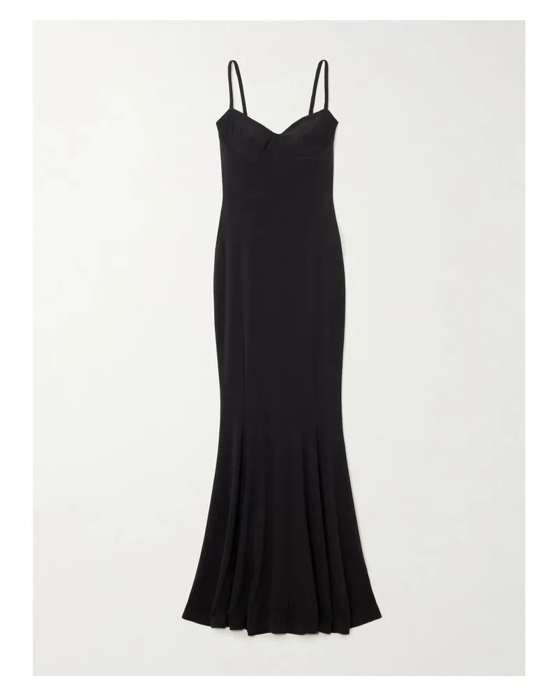 Norma Kamali Maxikleid Aus Stretch-jersey - Schwarz Schwarz