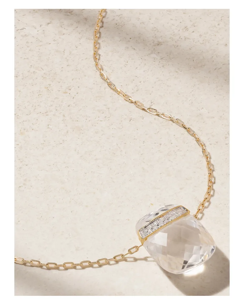 JIA JIA Kette Aus 14 Karat Gold Mit Quarz Und Diamanten Gold