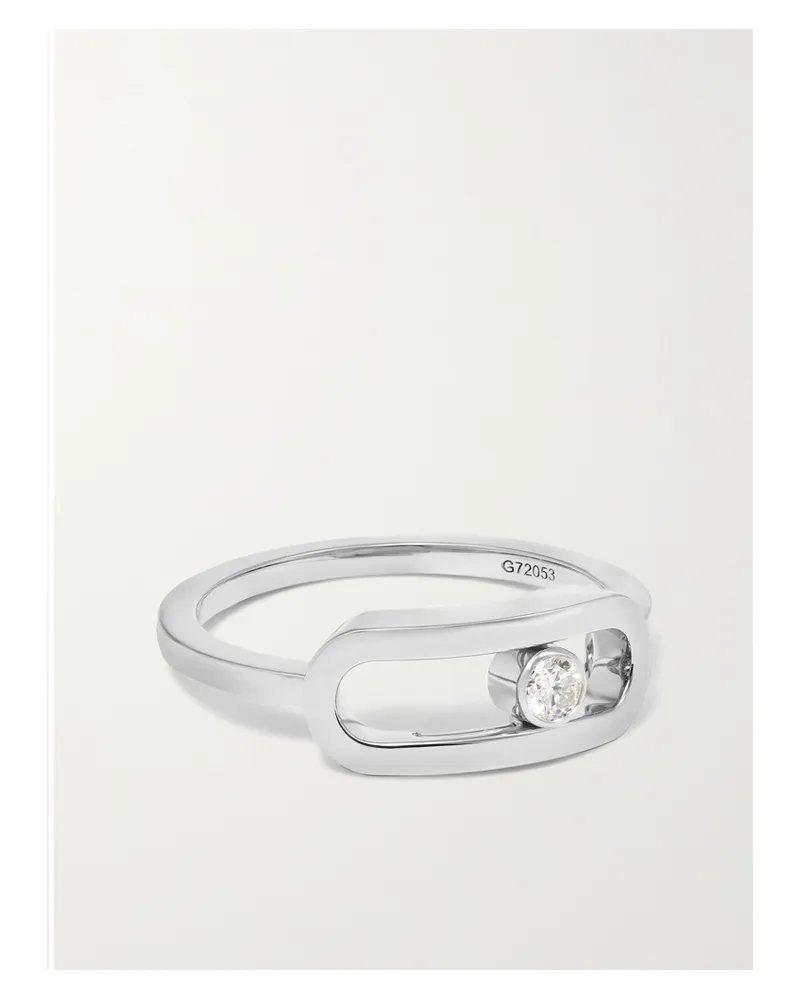 Messika Move Uno Ring Aus 18 Karat Weißgold Mit Diamant - Silber Silber