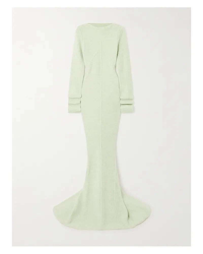 Rick Owens Luna Robe Aus Gebürstetem Strick Mit Rückenausschnitt - Grün Grün
