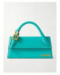 Jacquemus Le Chiquito Long Tote aus Glanzleder Blau