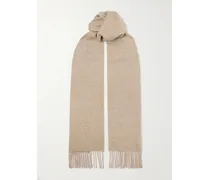 Fringed Cashmere Scarf - Neutrals