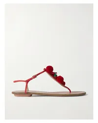 Aquazzura Chilli Sandalen aus Raffiabast Rot