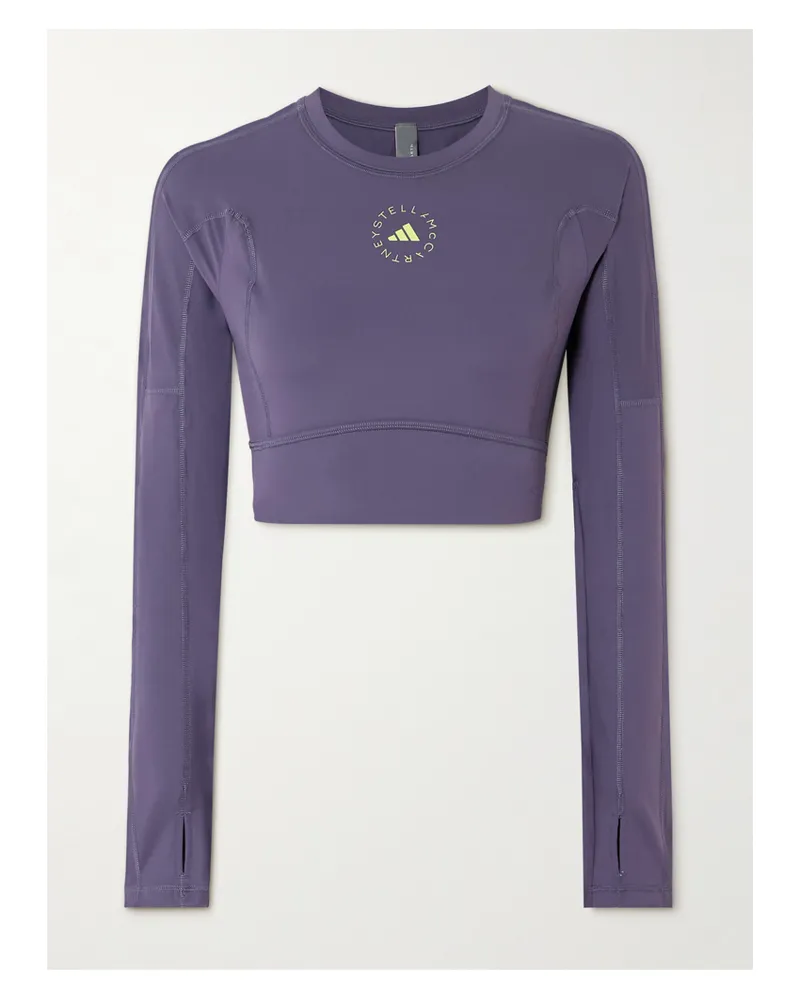 adidas Truestrength Verkürztes Oberteil Mit Print Und Cut-outs - Lila Lila