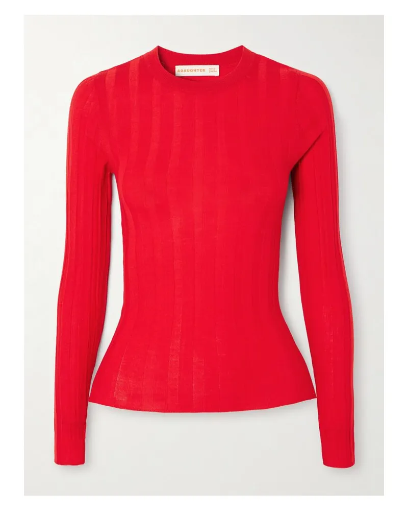 &Daughter Pullover Aus Gerippter Wolle - Rot Rot
