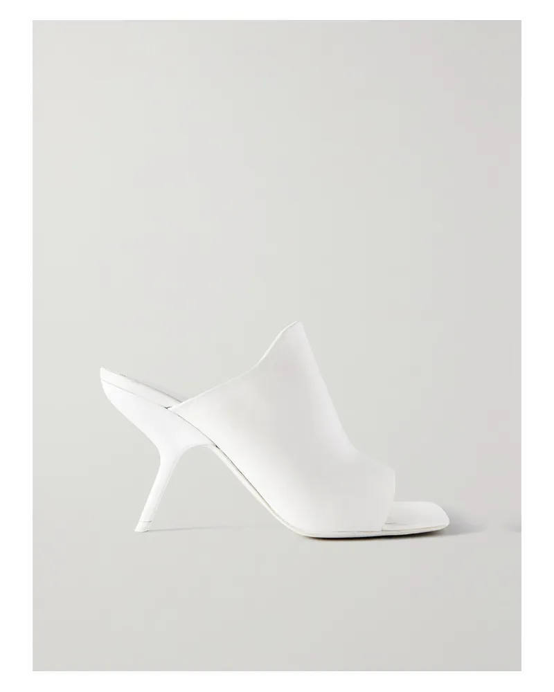 Ferragamo Mules Aus Leder - Weiß Weiß