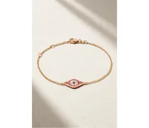 Evil Eye Armband aus 14 Karat Rosé