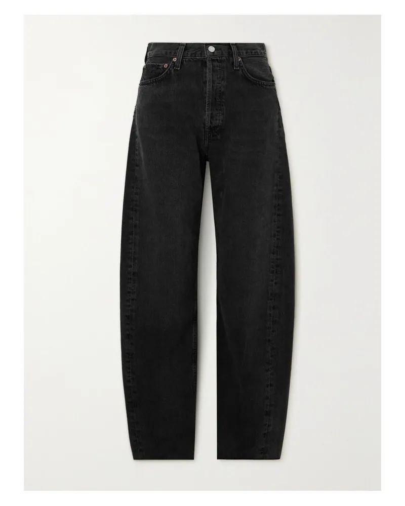 AGOLDE Luna Hoch Sitzende Jeans Aus Bio-denim - Schwarz Schwarz