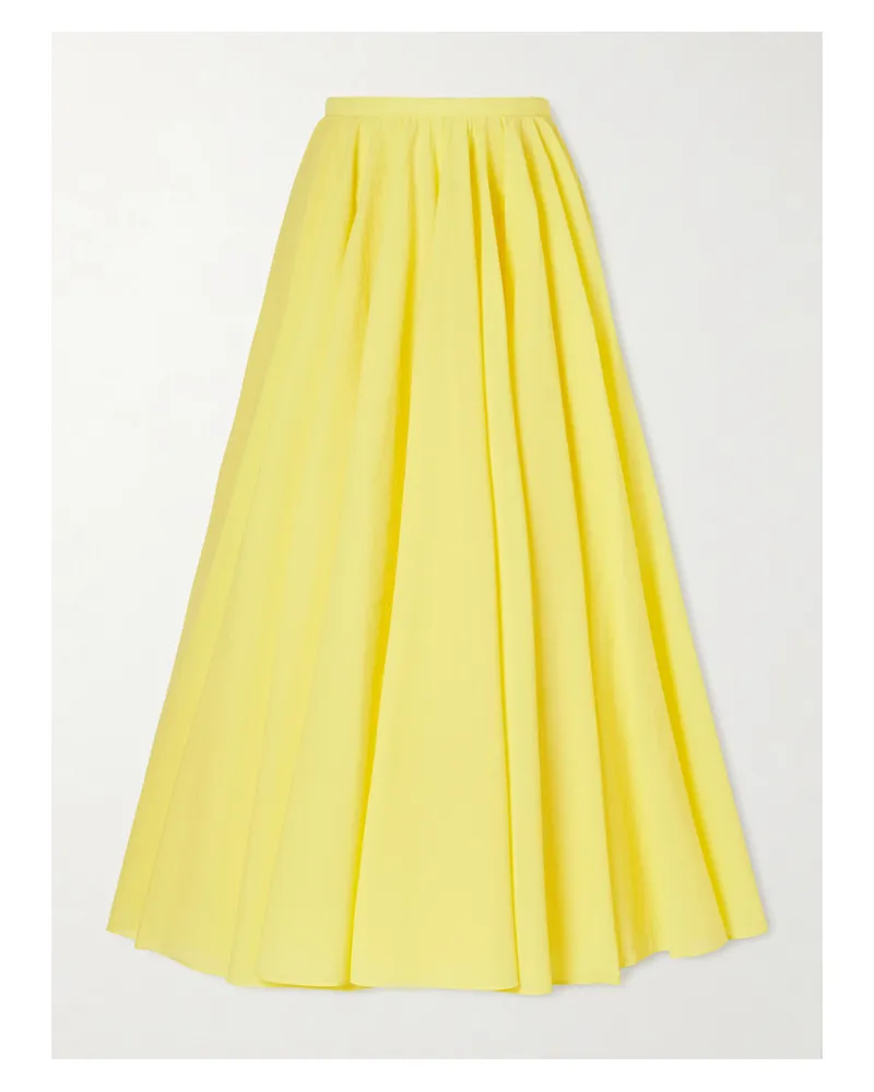 Jacquemus Paysan Asymmetric Cotton-blend Crepon Midi Skirt - Yellow Yellow