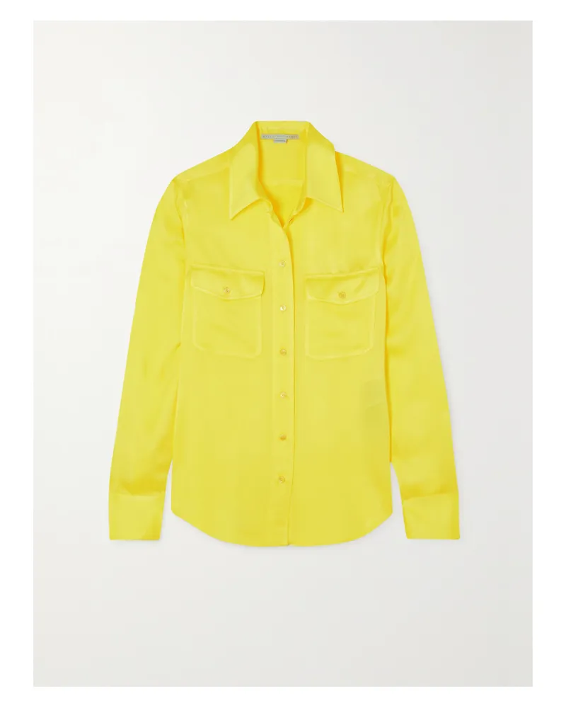 Stella McCartney Hemd Aus Satin - Gelb Gelb