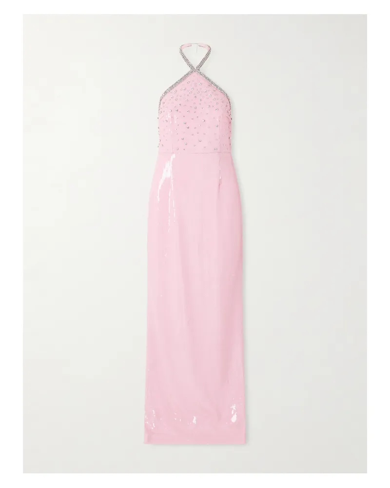Rebecca Vallance Lydia Neckholder-robe Aus Chiffon Mit Verzierungen - Pink Pink