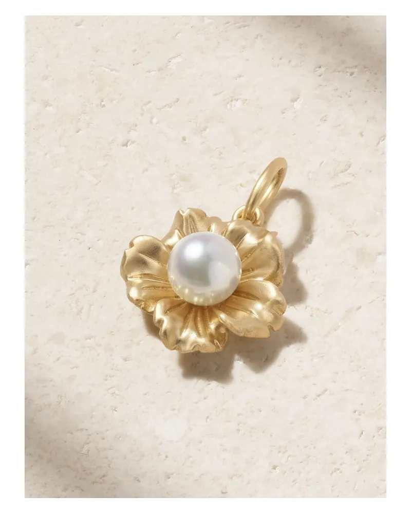 Irene Neuwirth Tropical Flower Anhänger Aus 18 Karat Gold Mit Perle Gold