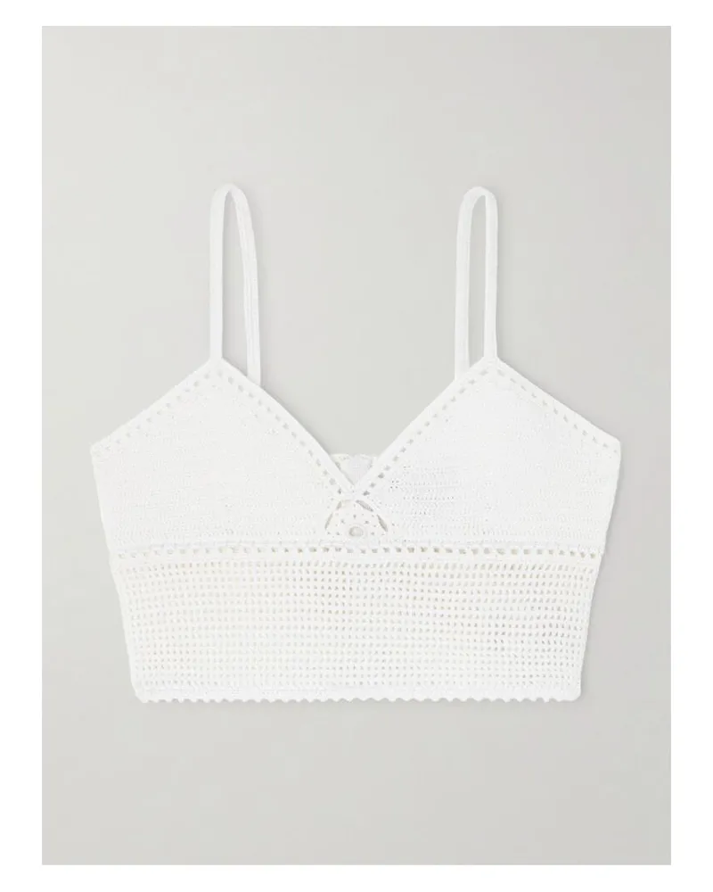 Ralph Lauren Bustier Aus Häkelmaterial - Weiß Weiß