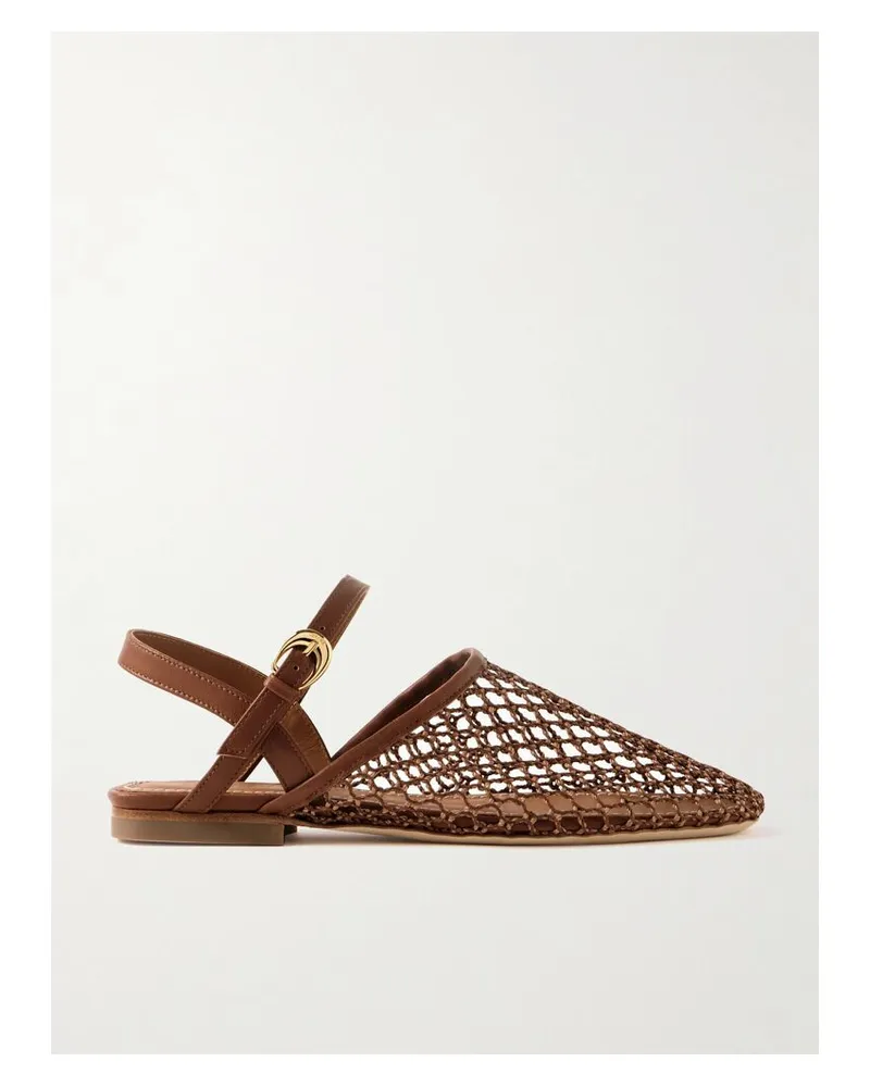 STAUD Rete Sandalen Aus Leder Und Häkelmaterial - Braun Braun