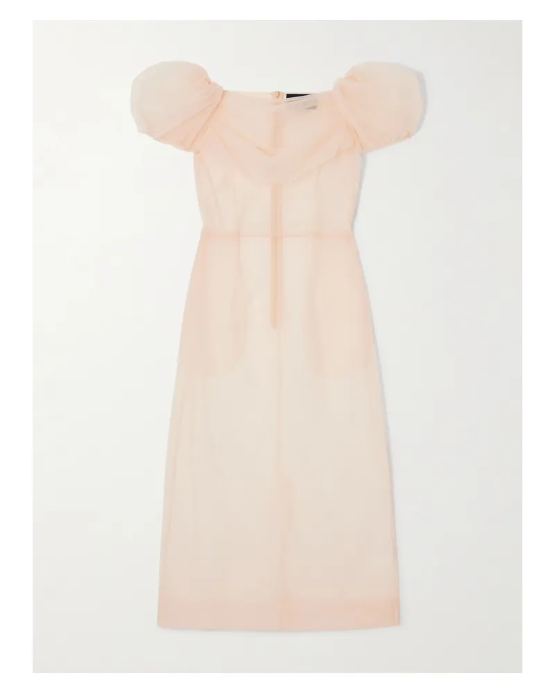 Simone Rocha Mehrlagiges Midikleid Aus Tüll Mit Raffungen - Neutral Neutral