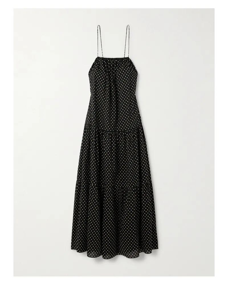 Matteau Midikleid Aus Einer Biobaumwoll-seidenmischung - Schwarz Schwarz