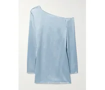 Asymmetrische Bluse aus Seidensatin