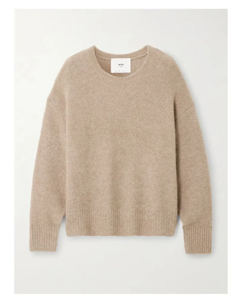 arch4 Iman Pullover Aus Bouclé-strick Aus Einer Kaschmirmischung - Braun Braun