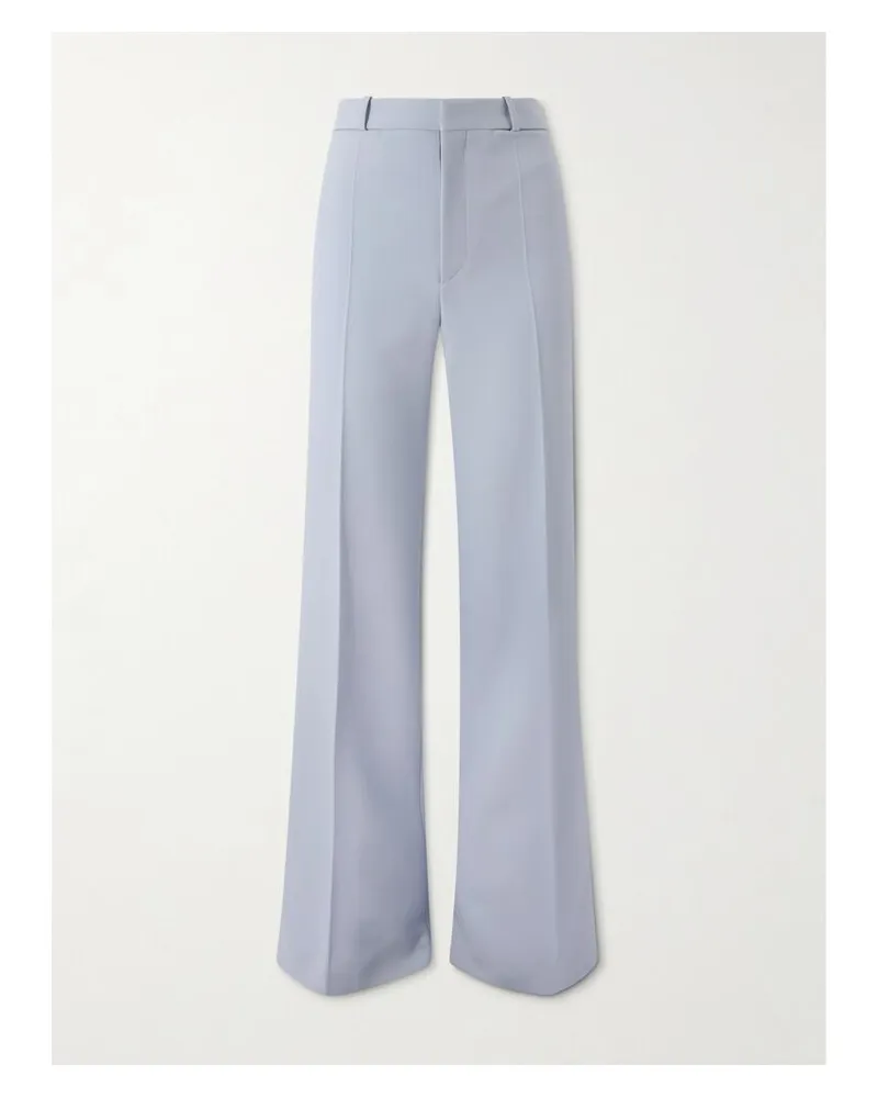 Chloé Schlaghose Aus Grain De Poudre Aus Wolle - Blau Blau