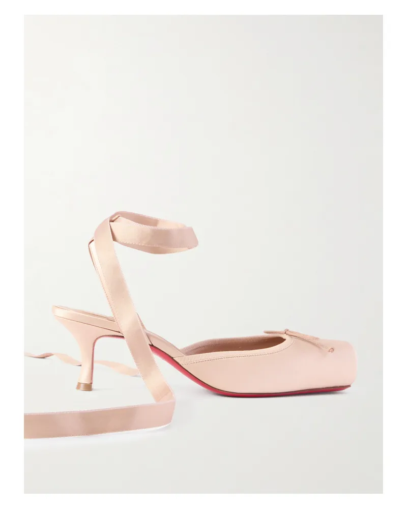 Christian Louboutin Cassia 55 Pumps Aus Satin Mit Ripsband Und Schleife - Pink Pink