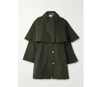 Fia Jacke Aus Twill Aus Einer Baumwollmischung Mit Cape-effekt - Grün