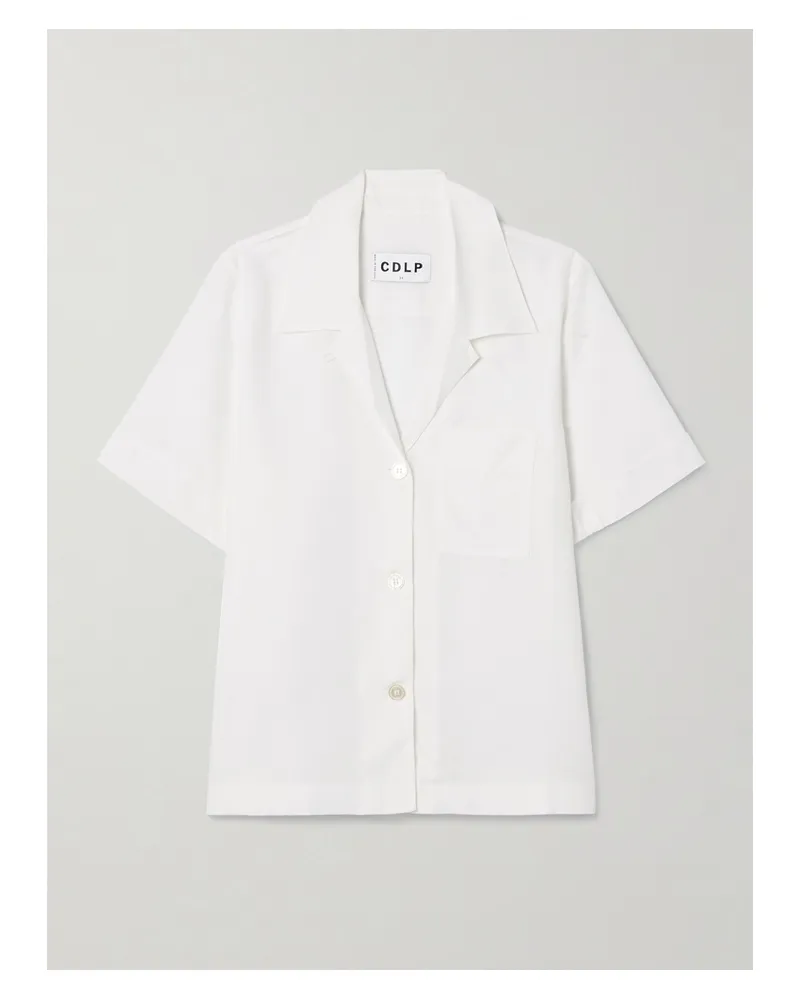 CDLP Pyjama-hemd Aus Lyocell - Weiß Weiß