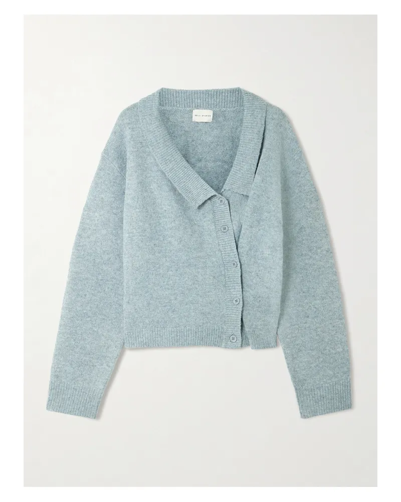 Deiji Studios Asymmetric Knitted Cardigan - Blue Blue