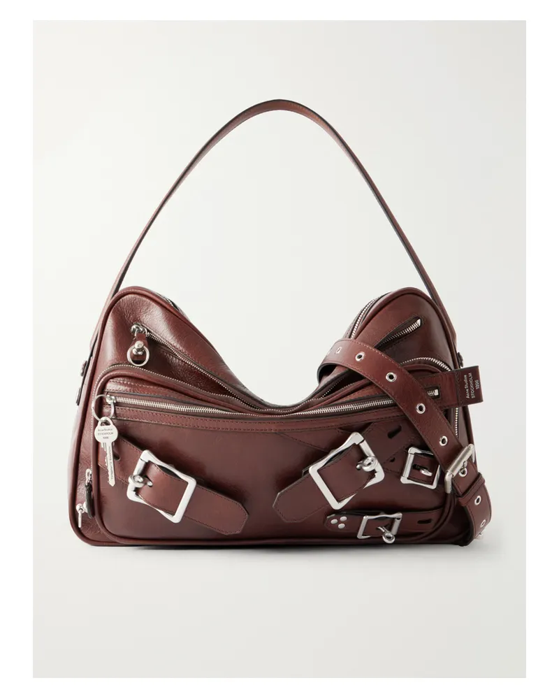 Acne Studios Camero Camera Leather Shoulder Bag - Brown Brown