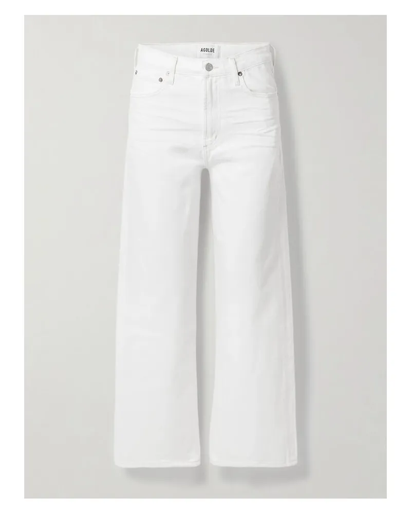 AGOLDE Ren Hoch Sitzende Jeans Mit Weitem Bein - Weiß Weiß
