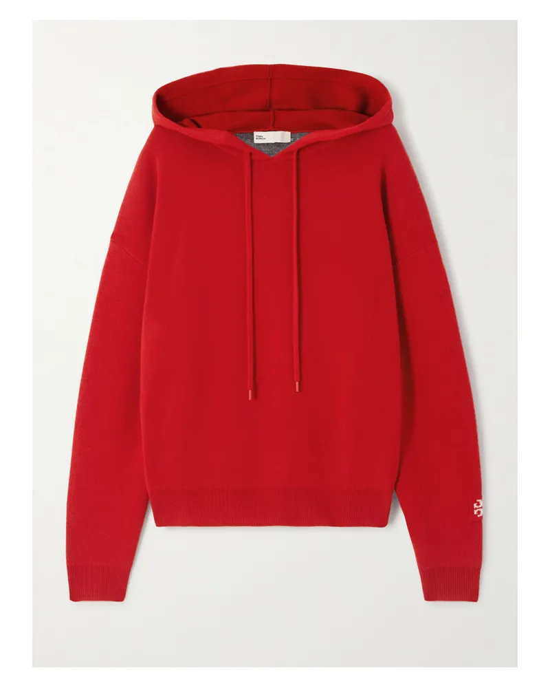 Tory Burch Kapuzenpullover Aus Einer Wollmischung Mit Applikation - Rot Rot