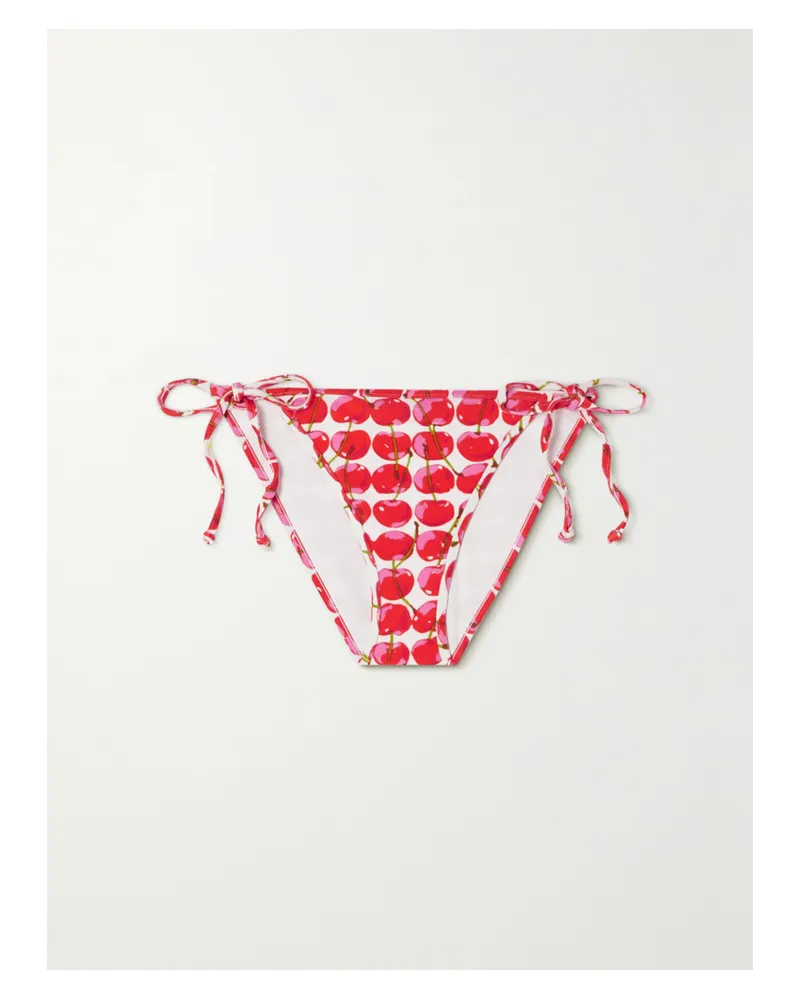 La DoubleJ Bedrucktes Bikini-höschen - Rot Rot