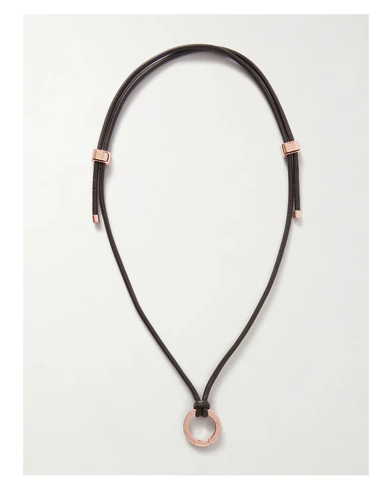 Brunello Cucinelli Kette Aus Leder Mit Roségoldfarbenen Details - Braun Braun