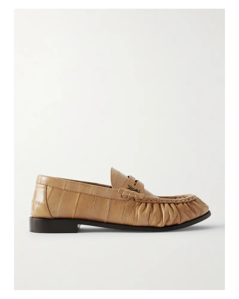 Saint Laurent Le Loafer Eel Loafers - Neutrals Neutrals