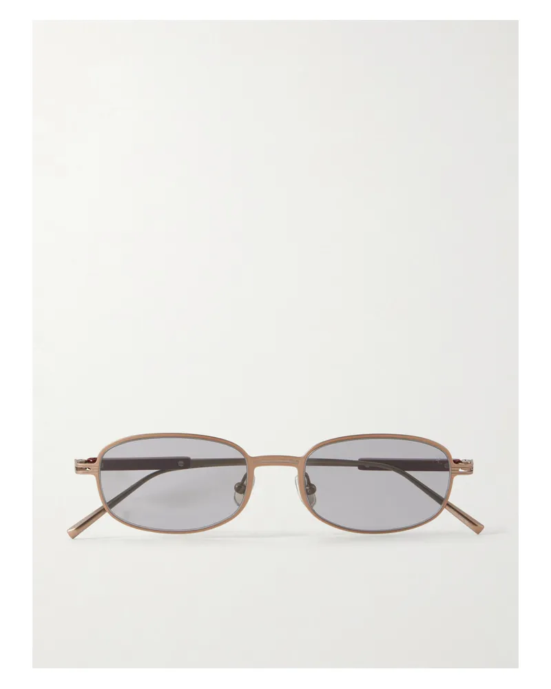 Brunello Cucinelli Square-frame Titanium Sunglasses - Gold Gold