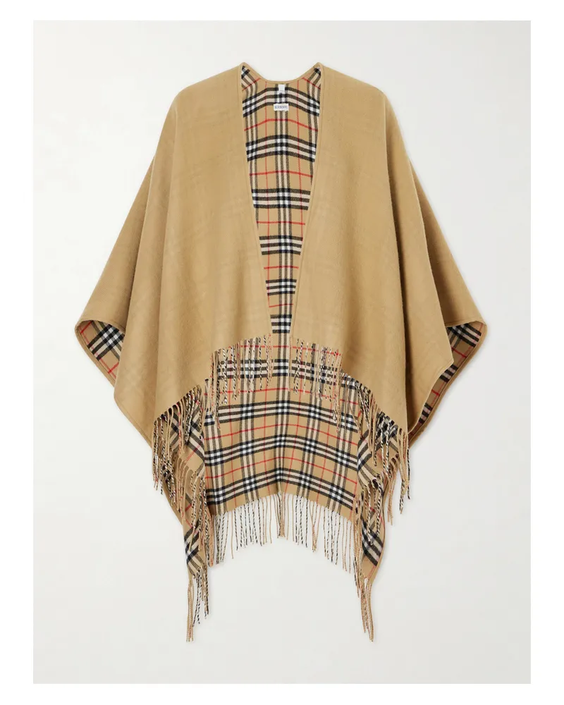 Burberry Wendbarer Überwurf Aus Wolle Mit Karomuster - Neutral Neutral