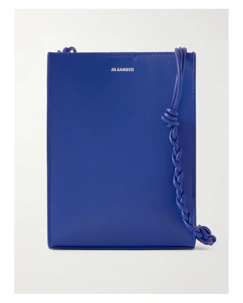 Jil Sander Tangle Leather Shoulder Bag - Blue Blue
