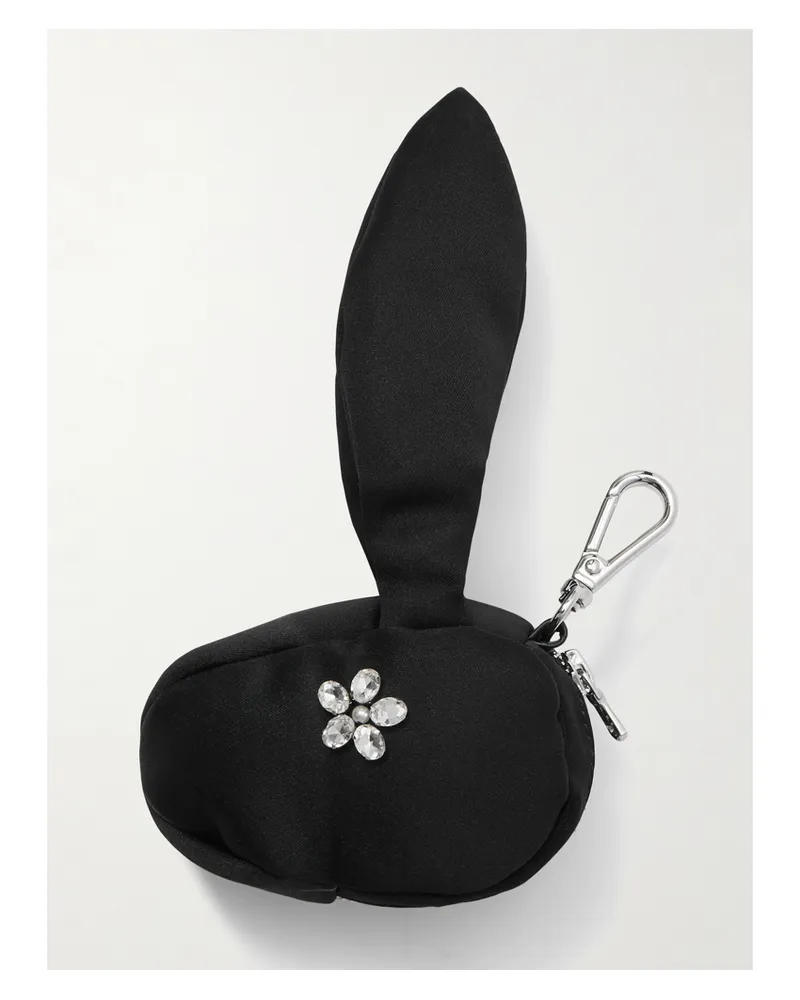 Simone Rocha Hare Münzbeutel Aus Satin Mit Verzierungen - Schwarz Schwarz