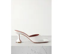 Lupita Textured-leather Pumps - White