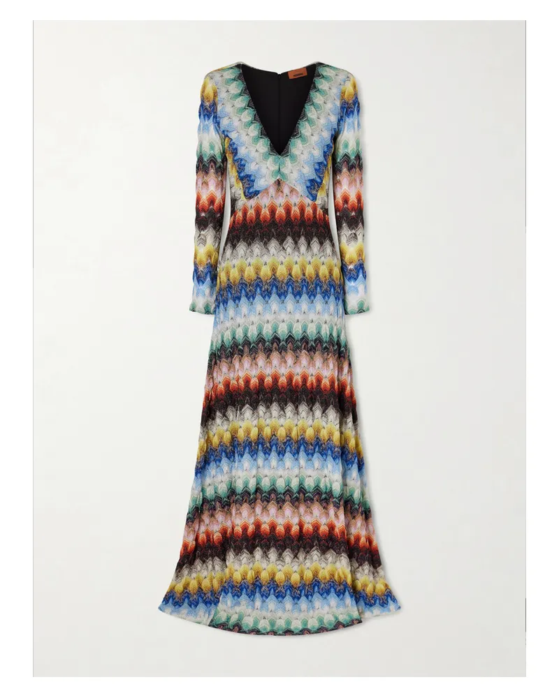 Missoni Striped Metallic Crochet-knit Maxi Dress - Multi Multi