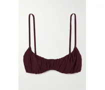 Naomi Bikini-oberteil Mit Bügeln Und Raffungen - Burgunder